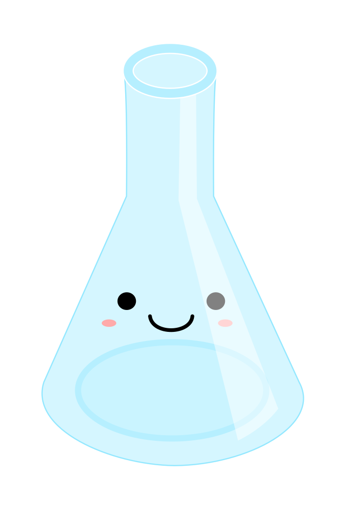 OnlineLabels Clip Art - Kawaii Erlenmeyer Flask